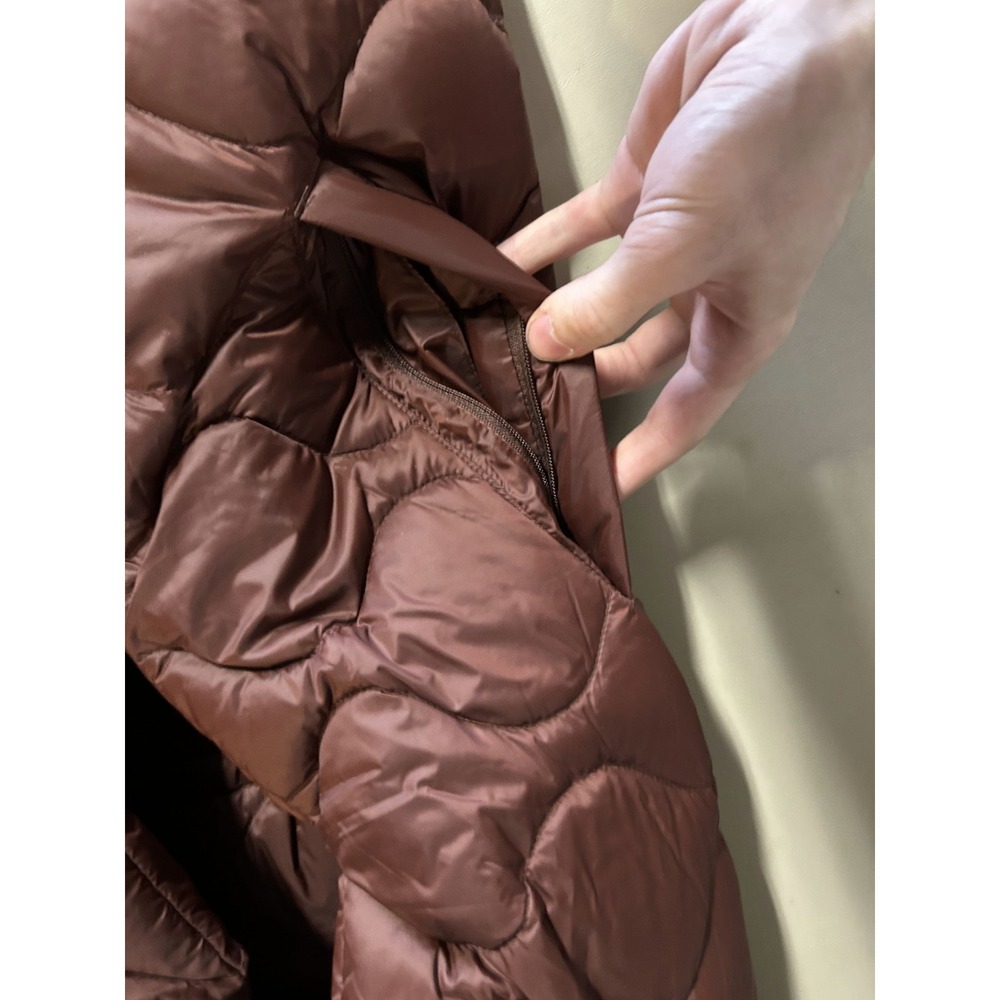 Eddie Bauer Shaw 650 Down Long Puffer Bomber Jacket Womens 2XL Full Zip Up Coat - Picture 9 of 9